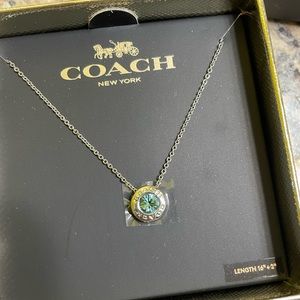 NWT! Silver Coach Necklace